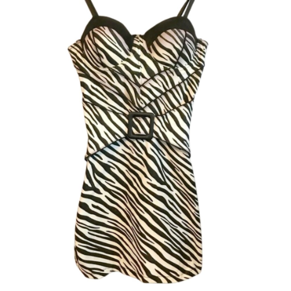 Adorable Zebra Print Dress By Envy Size M
